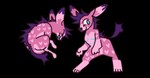 anthro fur male pink_body pink_fur simple_background smile solo transparent_background guncht emilz_(guncht) felid feline hybrid hyena mammal serval spotted_hyena alpha_channel animated short_playtime trans_(lore) trans_man_(lore)