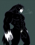 abs anthro anthrofied balls biceps big_muscles biped black_body black_fur black_hair black_penis empty_eyes flaccid foreskin fur genitals hair humanoid_genitalia humanoid_penis long_foreskin male muscular muscular_anthro muscular_male nipples nude pecs penis pubes simple_background solo standing tail thick_penis unretracted_foreskin bgn brave_(disney) disney pixar angus_(disney) clydesdale draft_horse equid equine horse mammal 2012 digital_media_(artwork)