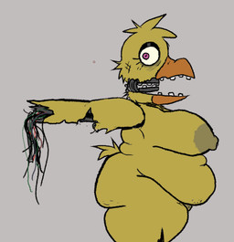 anthro areola beak belly big_areola big_breasts big_butt breasts butt endoskeleton female machine nipples overweight overweight_anthro overweight_female pink_eyes side_view solo withered yellow_areola yellow_body yellow_nipples horny_bunjester five_nights_at_freddy's five_nights_at_freddy's_2 scottgames withered_chica_(fnaf) animatronic avian bird chicken galliform mammal phasianid robot robot_anthro 2025