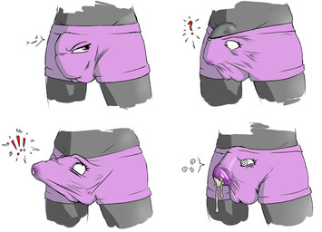 angry balls_outline becoming_erect big_bulge bodily_fluids boxer_briefs boxer_briefs_only boxers_(clothing) boxers_only bulge clothed clothing clothing_transformation confusion cum cum_drip cum_in_clothing cum_in_underwear cum_through_clothing cum_through_underwear detailed_bulge dizzy dripping duo erection erection_under_clothing exclamation_point eyelashes faceless_character faceless_male female flaccid front_view genital_fluids genital_outline genitals implied_transformation living_underwear male male/female not_furry penis penis_outline pink_boxers pink_clothing pink_underwear precum precum_through_clothing precum_through_underwear question_mark shocked simple_background standing tenting topless transformation underwear underwear_only underwear_transformation wet wet_boxers wet_clothing wet_underwear white_background dragonium_(artist) animate_inanimate living_clothing