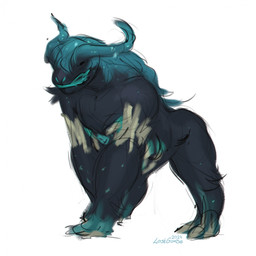 ambiguous_feral ambiguous_gender black_body black_fur blue_horn blue_mane blue_markings feral fur horn mane markings mouth_closed quadruped simple_background simple_eyes solo white_background white_markings lostgoose microsoft minecraft mojang xbox_game_studios warden_(minecraft) 1:1 2024 colored_sketch dated hi_res signature sketch
