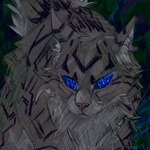 1:1 blue_eyes darknessisaisha domestic_cat felid feline felis feral forest forest_background holly_(disambiguation) male mammal nature nature_background plant solo tail tree warriors_(book_series)