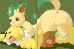 after_sex anus balls bodily_fluids butt cum cum_in_ass cum_inside cum_on_balls duo erection feral genital_fluids genitals male male/male penis simple_background infinitydoom nintendo pokemon eeveelution generation_1_pokemon generation_4_pokemon jolteon leafeon pokemon_(species) 3:2