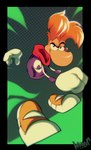 clothed clothing footwear gloves hair handwear looking_at_viewer male not_furry orange_hair shoes smile smiling_at_viewer solo standing wildblur rayman_(series) ubisoft rayman humanoid mammal raypeople_(rayman) 2023 hi_res