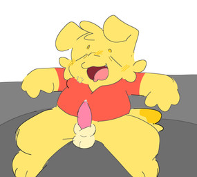 animal_genitalia anthro breath exhausted furniture genitals knot knotted_penis male panting penis sheath slightly_chubby sofa solo spread_legs spreading anonymous_artist absurd_res hi_res