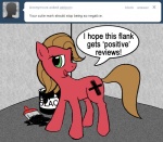 brown_hair brush cutie_mark false_positive female feral green_eyes hair humor paint paintbrush pun quadruped tail text unknown_artist ask_pun hasbro my_little_pony tumblr fan_character pun_pony earth_pony equid equine horse mammal pony 2012 comic english_text