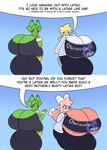balls big_balls big_breasts big_penis breasts brown_eyes bulge clothed clothing genitals green_body huge_balls huge_breasts intersex lake_guardians legendary_trio penis reality_shift text transformation yellow_eyes yellow_sclera kespuzzuo nintendo pokemon debvye povynn generation_3_pokemon generation_5_pokemon latias legendary_pokemon maractus pokemon_(species) absurd_res english_text hi_res busty_boy_(lore) male_(lore)