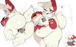 anal_only anthro anus breasts butt eyewear female fur glasses pawpads pussy_tape rear_view red_body red_fur simple_background solo tail tail_anus tape white_background white_body white_fur rokacake nintendo pokemon generation_3_pokemon pokemon_(species) zangoose