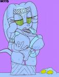 anthro areola big_breasts big_drip breasts clothed clothing erect_nipples erection erection_under_clothing gynomorph huge_breasts intersex male nipples purple_background simple_background solo tentacles translucent translucent_tentacles marthedog sega sonic_adventure sonic_the_hedgehog_(series) chaos_(sonic) tikal_the_echidna echidna mammal monotreme 2016 absurd_res hi_res