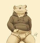 anthro black_clothing black_hoodie black_topwear briefs bulge clothing drawyourfursona fur hoodie hoodie/briefs_meme humanoid_hands male overweight overweight_anthro overweight_male solo tighty_whities topwear underwear white_briefs white_clothing white_underwear 3000vnd meme_clothing canid canine canis domestic_dog mammal 2020 meme