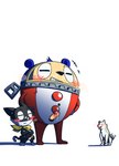 anthro bodily_fluids cum cum_on_face genital_fluids genitals male male/male penis tomotomo15 atlus megami_tensei megami_tensei_persona persona_(series) persona_3 persona_4 persona_5 sega koromaru morgana_(persona) teddie_(persona) bear canid canine canis domestic_cat domestic_dog felid feline felis mammal