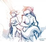 2018 anthro basitin bathing breasts canid canine canis censored chest_tuft conditional_dnp convenient_censorship covering covering_self duo featureless_breasts female fur hi_res keidran keith_keiser larger_female looking_aside male mammal monochrome natani nude shower showering simple_background size_difference sketch smaller_male smile tail tail_censorship tom_fischbach tongue tongue_out towel towel_only tuft twokinds water wet wet_body wet_fur white_background wolf