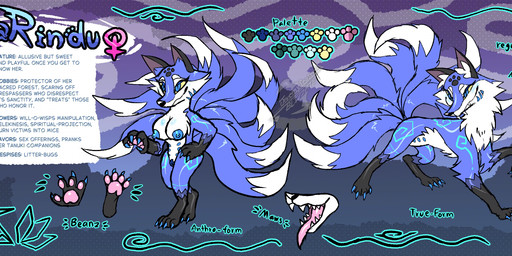 9_tails animal_genitalia animal_vulva anthro bedroom_eyes blue_body breasts butt canine_genitalia canine_vulva claws feet female feral foot_fetish fur genitals hindpaw markings multi_tail narrowed_eyes nipples nude pawpads paws rindu_the_kitsune seductive solo tail text thick_thighs upside_down_vulva vulva blizzate canid canine fox fox_spirit mammal english_text hi_res