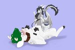 blowing duo expansion hose hose_inflation inflatable inflatable_valve inflation latex male pool_toy pressure puff pump spray tail vinyl pticelov mythology deer dragon mammal mythological_creature mythological_scalie scalie absurd_res hi_res