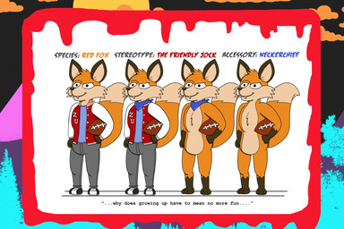 1980s_theme accessory anthro big_tail blood bodily_fluids bright_colors brown_ears brown_nose cheek_tuft chest_tuft clothing facial_tuft fangs football_player footwear fur jacket kerchief letterman_jacket male neckerchief neckwear no_genitals nude orange_body orange_fur pointy_ears quote shoes smile sneakers solo sportswear stereotype tail teeth text topwear tuft alystairphantem the_party_animals marcus_redgrave_(the_party_animals) canid canine fox mammal red_fox true_fox 3:2 absurd_res english_text hi_res model_sheet