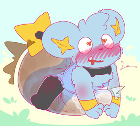 3_fingers 3_toes black_body black_fur black_tail blue_body blue_fur blush blush_lines bodily_fluids clothed clothing cum cum_in_diaper diaper diaper_only drooling ejaculation erection erection_in_diaper excessive_feces feces feet feral fingers fur genital_fluids gloves_(marking) grass heart_eyes heart_symbol inner_ear_fluff looking_pleasured male markings multicolored_body multicolored_fur open_mouth open_smile plant pooping saliva sky smile soiled_diaper soiling soiling_diaper solo striped_body striped_fur stripes tail teeth three-quarter_view toes topless tuft unclean_diaper used_diaper using_diaper wearing_diaper yellow_body yellow_fur yellow_inner_ear_fluff yellow_stripes ludis-luteo nintendo pokemon generation_4_pokemon pokemon_(species) shinx 2022 absurd_res full-length_portrait hi_res portrait signature