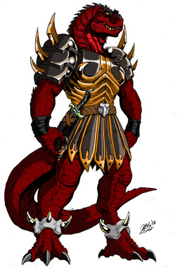 3_toes anthro armor barefoot biped breastplate claws clothed clothing dagger digitigrade fangs feet leather leather_armor male melee_weapon muscular muscular_anthro muscular_male pteruges red_body red_scales scabbard scales sheathed_weapon simple_background solo spaulder spikes standing tail teeth toe_claws toes weapon white_background yellow_eyes kaijusamurai marceliskhaldern dinosaucers genghis_rex dinosaur prehistoric_species reptile saurischian scalie theropod tyrannosaurid tyrannosauroid tyrannosaurus tyrannosaurus_rex 2008 colored detailed full-length_portrait portrait