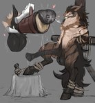 ambiguous_gender animal_genitalia animal_penis anthro arms_tied balls bdsm big_balls big_flare big_penis bondage bound brown_body brown_fur disembodied_hand duo ejaculation equine_genitalia equine_penis flared_penis fur genitals grey_background hooves huge_flare legs_tied long_penis male male/ambiguous muscular muscular_anthro muscular_male penetrable_sex_toy penile penis penis_in_sex_toy penis_milking pussy restraints rope rope_bondage sex_toy simple_background laobai bai_(laobai) demon hybrid absurd_res hi_res
