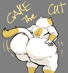 anthro big_breasts big_butt breasts butt female grey_background huge_butt simple_background solo thick_thighs repomorame adventure_time cartoon_network cake_the_cat domestic_cat felid feline felis mammal absurd_res hi_res