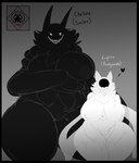 anthro big_breasts biped black_body breasts duo female glowing glowing_eyes huge_breasts huge_hips huge_thighs nude scary shadow_face simple_background size_difference thick_thighs wide_hips devyshirehell the_backrooms undertale undertale_(series) chelsea_(devyshirehell) endogeny eugenia_(devyshirehell) fan_character amalgamate backrooms_creature smiler_(the_backrooms) 2022 absurd_res digital_media_(artwork) hi_res