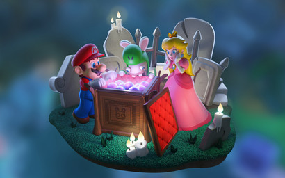 anthro armwear big_nose black_eyebrows black_facial_hair black_mustache blonde_hair blue_clothing blue_ear_piercing blue_eyes blue_overalls blurred_background brown_clothing brown_footwear brown_shoes buckteeth candle cemetery clothed clothed_anthro clothed_female clothed_human clothed_male clothing crate crown derp_eyes dress ear_piercing elbow_gloves eyebrows facial_hair female female_human fire footwear fully_clothed fully_clothed_human fully_clothed_male gem gloves grass green_outfit group hair hands_on_own_face handwear hat headgear headwear larger_female larger_human light lips lit_candle long_ears long_hair male male_anthro male_human metal_fence mitten_hands mustache open_mouth open_smile orb outside overalls piercing pink_clothing pink_dress pink_lips plant princess red_clothing red_hat red_headwear red_shirt red_tongue red_topwear royalty ruby_(gem) sapphire_(gem) shirt shoes size_difference smaller_anthro smaller_human smaller_male smile standing tan_inner_ear teeth tombstone tongue topwear trio white_armwear white_clothing white_elbow_gloves white_gloves white_handwear thomas_veyrat mario_bros mario_plus_rabbids_kingdom_battle nintendo raving_rabbids rayman_(series) ubisoft mario princess_peach rabbid_yoshi human lagomorph mammal rabbid 16:10 3d_(artwork) adobe_photoshop_(artwork) autodesk_3ds_max_(artwork) autodesk_maya_(artwork) colored crossover digital_media_(artwork) english_description hi_res lighting official_art shaded widescreen