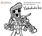 bone bowed_string_instrument cosplay dialogue female musical_instrument patreon_logo skeleton solo string_instrument text violin website_logo smudge_proof equestria_girls friendship_is_magic hasbro my_little_pony one_piece patreon brook_(one_piece) octavia_(mlp) crossover english_text greyscale hi_res monochrome sketch url