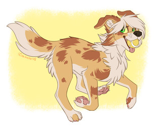ball brown_body brown_fur feral fur green_eyes open_mouth pawpads paws pink_pawpads quadruped simple_background solo tan_body tan_fur teeth tongue citrinelle jack_(shadowcatcher) canid canine canis domestic_dog mammal 2015 digital_media_(artwork)