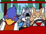 anthro beak black_nose blue_body blue_feathers brown_body brown_fur car clothed clothing eye_patch eyewear feathers fur grey_body grey_fur group humor inside_car inside_vehicle looking_at_viewer male open_mouth parody plant tree vehicle もたちの haddaway night_at_the_roxbury nintendo star_fox what_is_love falco_lombardi fox_mccloud wolf_o'donnell avian bird canid canine canis fox mammal wolf 4:3 animated meme short_playtime