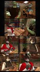 5_fingers anthro apron bartender bench beverage beverage_can blue_body blue_feathers bottomwear brown_body brown_fur brown_hair cafe clothed clothed_anthro clothed_female clothed_male clothing coat coffee_shop cybernetics dessert detailed_background dialogue doughnut drinking duo feathering feathers female fingers food fur furniture grass green_body green_eyes green_scales green_skin grey_body grey_fur grey_hair group hair half_clothed humanoid_hands inside long_hair machine male multicolored_body multicolored_fur notebook pants park pastry plant red_eyes sad scales shirt short_hair soda solo striped_body stripes table text topwear tree trio white_body white_fur xpasha122x petruz_(modeler) unauthorized_life amelia_(petruz) bird_(petruz) rat_(petruz) snake_(petruz) android avian bird canid canine canis cyborg jackal mammal reptile robot scalie snake 3d_(artwork) absurd_res comic digital_media_(artwork) english_text hi_res huge_filesize