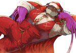 anthro christmas_clothing christmas_headwear clothing formal_clothing hat headgear headwear holidays lying male muscular muscular_anthro muscular_male necktie on_side pecs santa_hat solo suit topwear vest sawch_cls christmas lifewonders tokyo_afterschool_summoners hastur_(tas) scalie hi_res