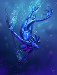 3_toes anthro breasts feet female melee_weapon non-mammal_breasts polearm solo swimming tail toes trident underwater water weapon tumorhead mythology hydryl aquatic_dragon dragon marine mythological_creature mythological_scalie scalie 2012 blue_theme cool_colors