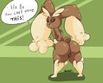 big_butt bulge butt clothed clothing femboy huge_butt male open_mouth simple_background smile solo tail teapot_(body_type) text thick_thighs underwear wide_hips pachislot nintendo pokemon generation_4_pokemon lagomorph lopunny mammal pokemon_(species) absurd_res hi_res