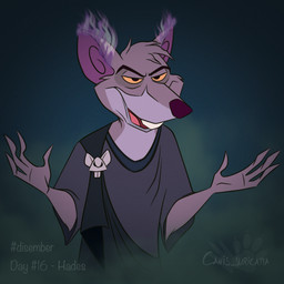 anthro buckteeth burning clothing evil_grin fire fur half-closed_eyes male narrowed_eyes open_mouth robe smile solo teeth text tongue atimon disney disney's_hercules the_great_mouse_detective basil_(disney) hades_(disney) mammal mouse murid murine rodent 1:1 2023 half-length_portrait portrait signature