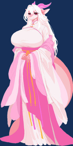 2_horns 5_fingers anthro asian_clothing big_breasts biped breasts closed_smile clothed clothed_anthro clothed_female clothing countershade_face countershading curved_horn east_asian_clothing eye_through_hair eyelashes eyelashes_through_hair female female_anthro fingers hair head_horn horn huge_breasts japanese_clothing kimono long_hair magenta_eyes mouth_closed non-mammal_breasts obi obijime pink_body pink_clothing pink_horn pink_kimono pink_scales pink_tail pointy_ears prick_ears scales slim_anthro slim_female smile snout solo standing tail translucent translucent_hair white_hair wide_sleeves noah_(artist) goodbye_my_dragon_mother mythology you_lan_(goodbye_my_dragon_mother) dragon eastern_dragon mythological_creature mythological_scalie scalie 2026 aliasing alpha_channel digital_media_(artwork) english_description full-length_portrait hi_res official_art pink_theme pixel_(artwork) portrait