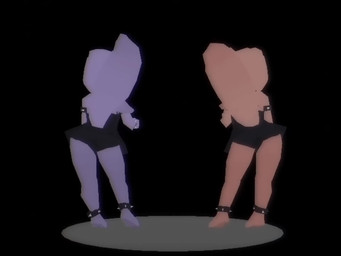 anthro armband barefoot bracelet curvy_figure dancing duo feet female fluffy fluffy_tail fur hourglass_figure jewelry legband low_poly purple_body purple_fur rear_view red_body red_fur spiked_bracelet spiked_legwear spikes tail e254e kary_(e254e) kyra_(e254e) mammal rodent sciurid tree_squirrel 3d_(artwork) 3d_animation 4:3 animated digital_media_(artwork) hi_res no_sound short_playtime video