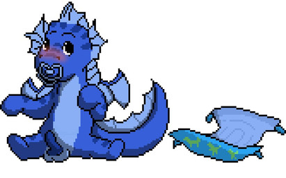 anthro blue_body blue_scales clothing diaper genitals male object_in_mouth pacifier pacifier_in_mouth penis scales solo tail wings young young_anthro unknown_artist mythology dragon mythological_creature mythological_scalie scalie digital_media_(artwork) full-length_portrait pixel_(artwork) portrait