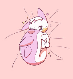 ambiguous_gender bedding blanket bodily_fluids covering covering_self covering_self_with_tail feral fur hair heart_symbol hugging_own_tail implied_transformation one_eye_closed pink_body pink_fur secretly_loves_it self_hug simple_background solo sparkles tail tail_hug tears white_body white_fur white_hair yellow_body yellow_cheeks yellow_fur kareha_21909 nintendo pokemon generation_4_pokemon mammal pachirisu pokemon_(species) rodent sciurid shiny_pokemon tree_squirrel hi_res