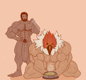 age_difference aged_up ahegao anthro barazoku beard big_penis blush bodily_fluids body_hair bound bowl canon_x_oc chain chained chest_hair container degradation dominant dominant_human dominant_male drinking drinking_urine facial_hair genital_fluids genitals hairy helpless huge_penis humiliation hyper hyper_genitalia hyper_penis kneeling looking_pleasured male male/male male_on_bottom male_on_top mature_anthro mature_male muscular muscular_anthro muscular_male nipples older_anthro older_human on_bottom on_top penis size_difference slave small_dom_big_sub submissive submissive_anthro submissive_male sweat tears tears_of_pleasure urine urine_in_bowl urine_in_mouth urine_on_face watersports pinumontbalou fatal_fury king_of_fighters mythology snk tizoc avian bird gryphon human mammal mythological_avian mythological_creature hi_res