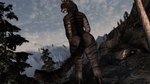 anthro butt female fremibr fur grey_body grey_fur kajiit looking_back nude_anthro outside solo sa'chil domestic_cat felid feline felis mammal 16:9 hi_res widescreen