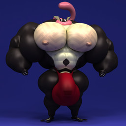 abs anthro anthrofied balls biceps big_muscles bulge clothing genitals huge_muscles hyper hyper_muscles long_tongue male muscular muscular_anthro muscular_male nipples pecs penis pokemorph simple_background solo standing tongue tongue_out underwear anthroanim nintendo pokemon sebastian_greninja amphibian generation_6_pokemon greninja pokemon_(species) 1:1 2017 3d_(artwork) absurd_res digital_media_(artwork) hi_res