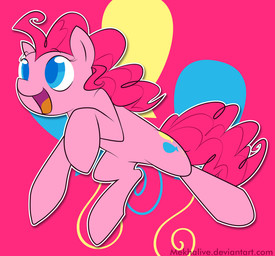 balloon blue_eyes cutie_mark female feral hair happy inflatable pink_hair smile solo tail mekhalive friendship_is_magic hasbro my_little_pony pinkie_pie_(mlp) earth_pony equid equine horse mammal pony 2013 source_request unavailable_at_source