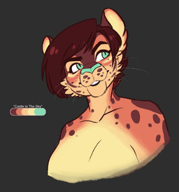 anthro female fur hair nude simple_background smile solo redpixie felid mammal sketch