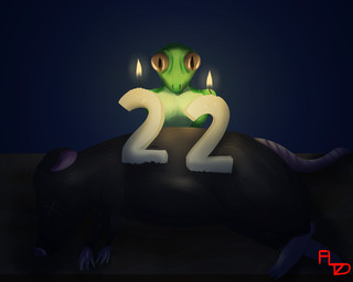 anthro birthday brown_eyes candle corpse death feral male natural_colors pupils slit_pupils solo x_eyes flightlesslizard monitor_(flightlesslizard) gecko lizard mammal murid murine rat reptile rodent scalie 5:4 hi_res