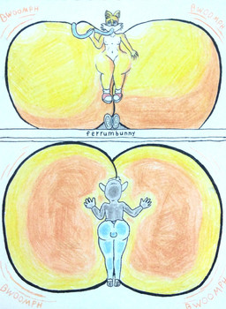 air_inflation anthro anthro_on_anthro big_butt big_penis blue_eyes bottomwear bulge bulge_from_behind butt butt_expansion clothed clothing denim denim_bottomwear denim_clothing duo expansion eye_roll facesitting femboy footwear front_view fully_clothed genitals hand_on_butt hose hose_in_mouth hose_inflation huge_butt hyper hyper_butt hyper_inflation inflation jeans lying male male/male motion_lines nude on_back pants penis rear_view shoes sitting sitting_on_another text thick_thighs toony tube yellow_body ferrumbunny sega sonic_the_hedgehog_(series) miles_prower canid canine mammal 2025 comic detailed english_text hi_res