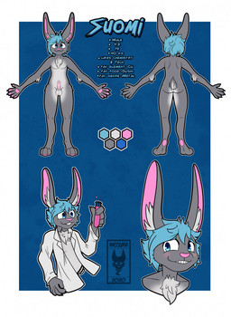 anthro arm_tuft balls blue_hair chest_tuft claws clenched_teeth clothing coat elbow_tuft front_view fur genitals hair holding_object holding_test_tube humanoid_genitalia humanoid_penis inner_ear_fluff lab_coat laboratory_equipment laboratory_glassware male mouth_closed nude nude_anthro nude_male paws penis rear_view scientific_instrument smile solo spread_arms standing teeth test_tube topwear tuft wide_eyed awoogasm fan_character lagomorph leporid mammal rabbit 2020 full-length_portrait half-length_portrait headshot_portrait hi_res model_sheet portrait signature