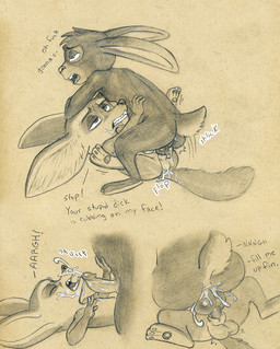 amazon_position anal anal_orgasm anal_penetration animal_genitalia animal_penis announcing_orgasm anthro anthro_on_anthro anthro_penetrated anthro_penetrating anthro_penetrating_anthro balls blockage_(layout) bodily_fluids canine_genitalia canine_penis clenched_teeth close-up cum cum_from_ass cum_in_ass cum_inside cum_on_face cum_on_partner cum_splatter cum_while_penetrated cumshot duo ejaculation genital_fluids genitals glans hands-free horizontal_blockage humanoid_genitalia humanoid_penis interspecies knot knot_root looking_pleasured male male/male male_on_bottom male_on_top male_penetrated male_penetrating male_penetrating_male motion_lines nude on_bottom on_top open_mouth orgasm orgasm_face penetration penile penile_penetration penis penis_in_ass rear_view scrunchy_face sex sheath side_view simple_background simultaneous_orgasms teeth text three_frame_image three_frame_sequence tush_(artist) disney zootopia finnick_(zootopia) vesairus canid canine fennec_fox fox lagomorph leporid mammal rabbit true_fox 2017 english_text graphite_(artwork) hi_res monochrome sequence sketch traditional_media_(artwork)