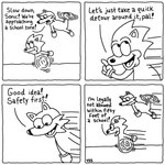 anthro canid canine comic dialogue eulipotyphlan fox hedgehog hi_res humor male mammal miles_prower monochrome running sega sonic_the_hedgehog sonic_the_hedgehog_(series) speed_lines yoloswagstudios