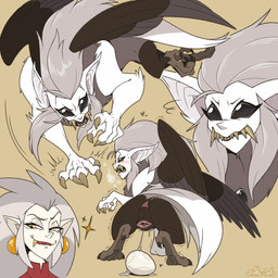 animal_genitalia avian_feet blush bodily_fluids cloaca cloaca_juice egg female feral genital_fluids genitals humanoid_pointy_ears magic_user oviposition pointy_ears shaking solo vaginal_fluids vulva witch atta_catto conditional_dnp disney the_owl_house eda_clawthorne human mammal monster owl_beast_(the_owl_house) 1:1 hi_res