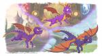 feral flying horn purple_body tail teeth wings yellow_horn ignitetheblaize activision mythology skylanders_academy spyro_reignited_trilogy spyro_the_dragon the_legend_of_spyro spyro dragon mythological_creature mythological_scalie scalie hi_res