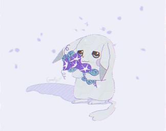 anthro female floppy_ears flower grey_body grey_eyes holding_flower holding_object looking_at_viewer paws plant semi-anthro simple_background solo tail umearamy nintendo pokemon pokemon_pokopia peakychu generation_1_pokemon pikachu pokemon_(species) 2025 hi_res signature